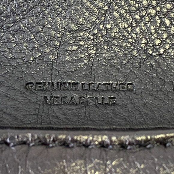 Vera Pelle Weave Woven Genuine Leather Crossbody Bag Multicolor Magnetic Flap - Picture 12 of 15